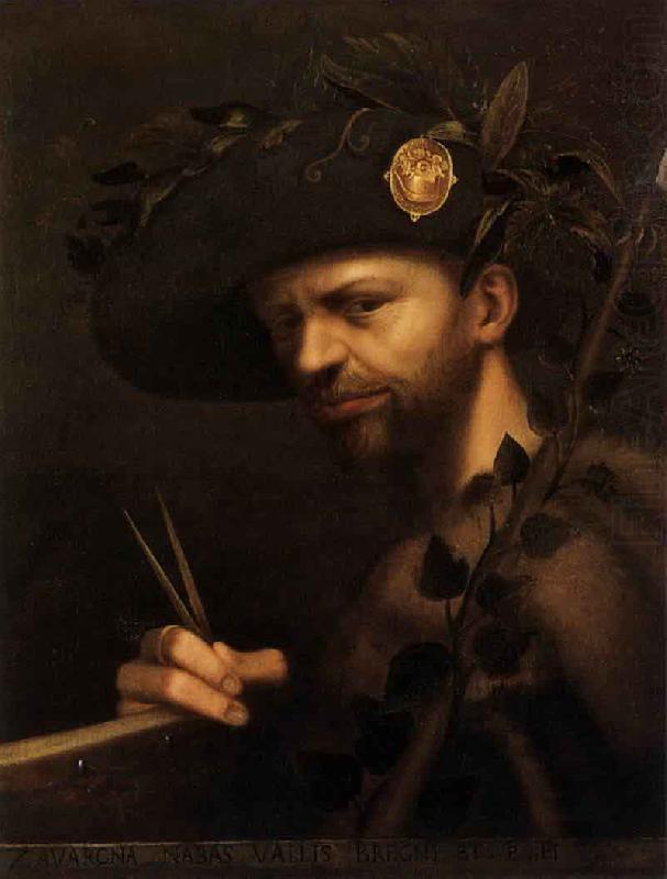 self portrait as Abbot of the Accademia della Val di Blenio, Giovanni Paolo Lomazzo